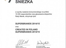 Superbrands 2014/15 pre značky Śnieżka a MAGNAT