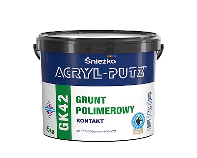 ACRYL-PUTZ® GK42 ZÁKLADNÝ POLYMÉROVÝ NÁTER KONTAKT Na opatrenie základným náterom hladkých podkladov – betónových, tehlových, vápenných, vápenno-cementových, sadrových , sadrokartónových