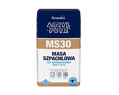 ACRYL-PUTZ® MS30 HMOTA NA ŠKÁROVANIE SADROKARTÓNOVÝCH DOSIEK BEZ POUŽITIA PÁSOK